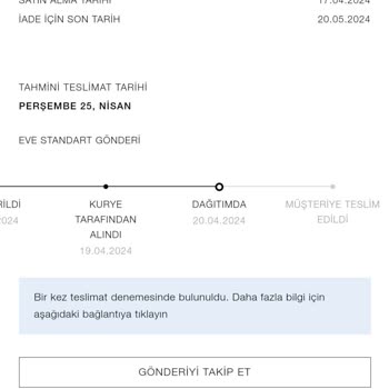 Zara Kurye Teslim Edemeden Geri Gitmiş