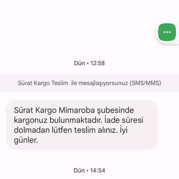 Sürat Kargo Teslimat Yapmadı Geç Kalıyor