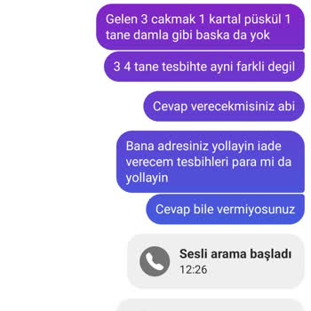 Zeyrek Tesbihcilik Yanlış Ürün Ve Eksik Hediye Hayal Kırıklığı