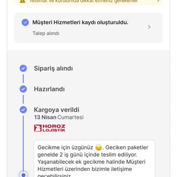Horoz Lojistik Kargomu Teslim Etmiyor Ve Bilgi Vermiyor