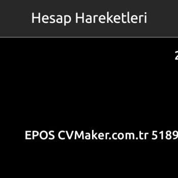CV Marker Hesaptan Para Çekme