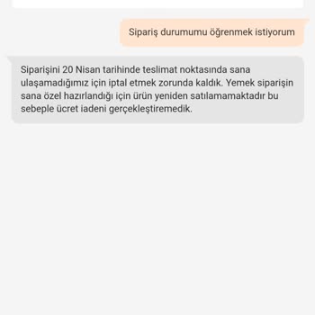 Trendyol Yemek Misafir İçin Baklava Hüsranı: İade Sorunu