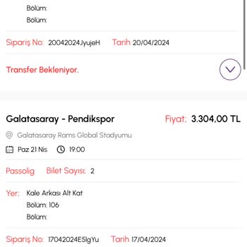 Biletalsat.com Futbol Bileti Transfer Bekleniyor Sorunu