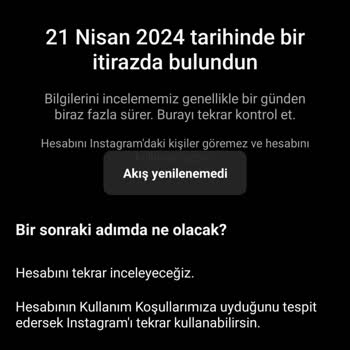 Instagram Hesap Kapattı