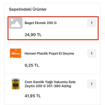 Migros Hemen Eksik Ürün Gönderimi