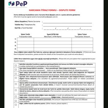 PeP İzinsiz Hesaptan Para Çekilmesi