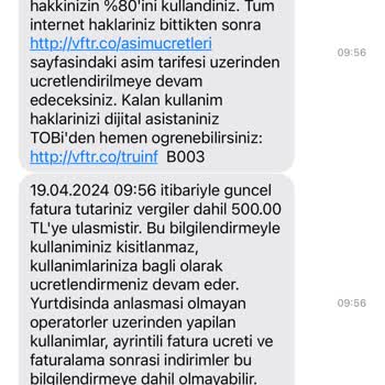 Vodafone Paketin Bitmek Üzere Bilgilendirmesini Bittiği An Yapıyor