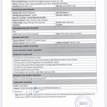 İBB Kariyer İş Başvurusu