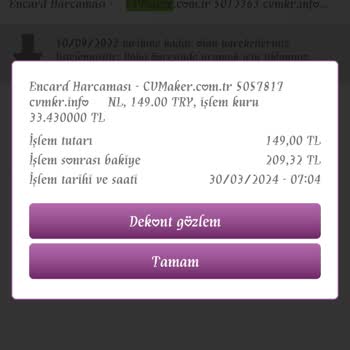 CV Maker Web Sitesinden Şikayetçiyim