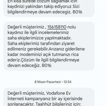 Vodafone Net Vodafone Evde İnterneti Kapatmıyor