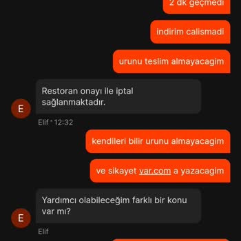 Migros Yemek Restoran İndirim Sorunu Ve Canlı Destek Deneyimi