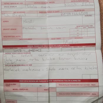 Ergül Mobilya Kusurlu Ürün Yetersiz Servis