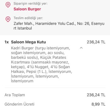 Yemeksepeti Para İadesi Sorunu