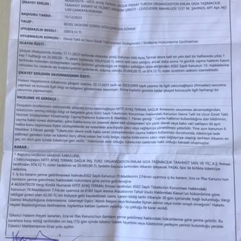 Hattuşa Vacation Thermal Club Hitit Termal Otel Paramızı Ödemiyor