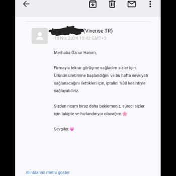 Vivense 67gündür Teslim Etmediği Ürünün İadesinde %30kesinti Saçmalığı
