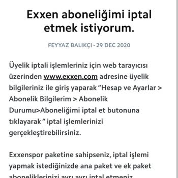Exxen Abonelik İptal Edememe Sorunu