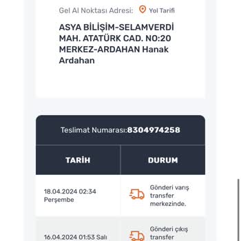 Aras Kargo Geç Getirme Sorunu