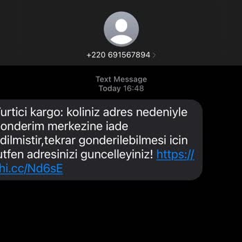 Kargo Bilgilendirme Mesajı Ve Linki