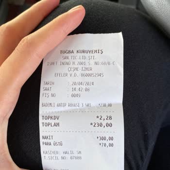 Tuğba Kuruyemiş Şubeler Arası Fiyat Farkı Yapıyor