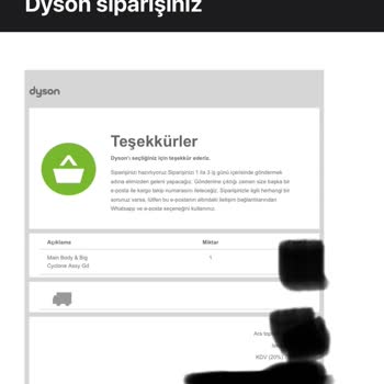 Dyson Yedek Parça Ve Ürün Şikayeti