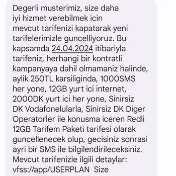 Vodafone Faturalı Hat Fahiş Fiyatları