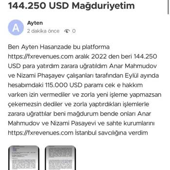 FxRevenues Yatırım Platformu Üzerinden Yaşadığım Mağduriyet