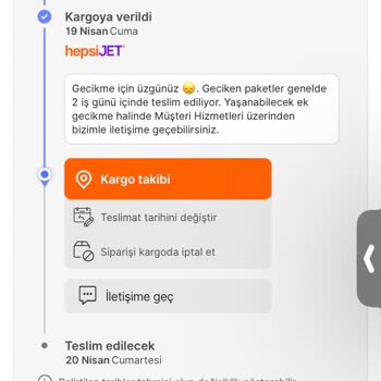 hepsiJET Hepsiburada Hepsijet Kargo Gecikmesi
