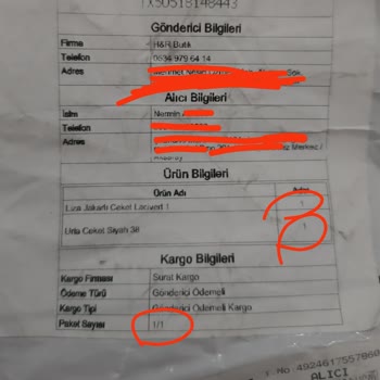 H&R Butik Eksik Ürün Gönderdi