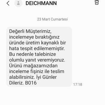 Deichmann Mağazası Ayıplı Ürün Satıyor