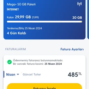 Turkcell 2 Fatura Birden Ödetiyor!