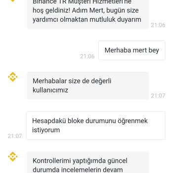 Binance TR Paramı İnceleme Bahanesi İle Paramı İade Etmiyor