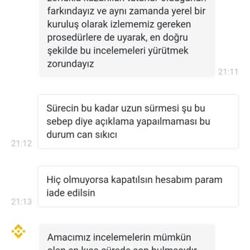 Binance TR Paramı İnceleme Bahanesi İle Paramı İade Etmiyor
