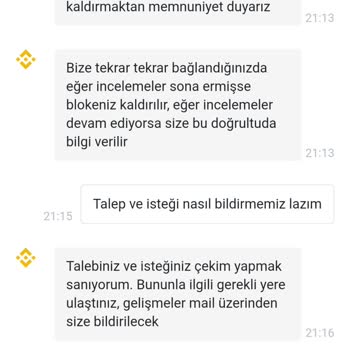 Binance TR Paramı İnceleme Bahanesi İle Paramı İade Etmiyor