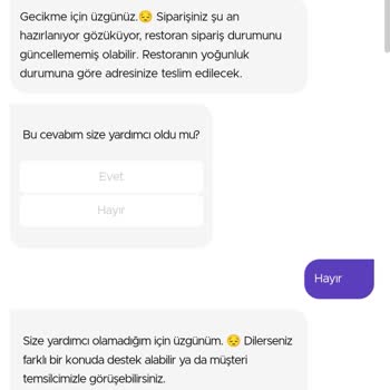 Getir Yemeğin Yavaşlığı Ve Ücret İadesi Yapmaması