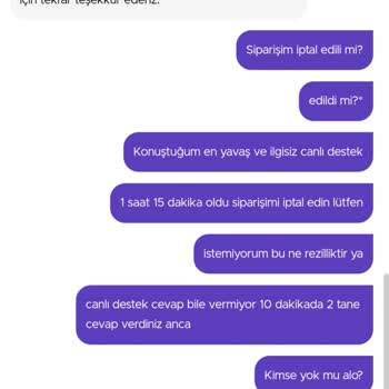 Getir Yemeğin Yavaşlığı Ve Ücret İadesi Yapmaması