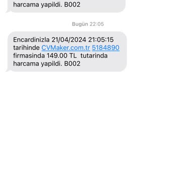 CV Maker İzinsiz Para Çekiyor Ve Üyelik Oluşturuyor