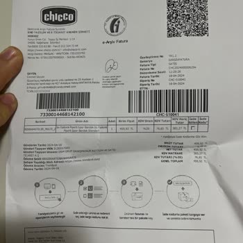 Chicco Sipariş Edilen Ürün Renginin Yanlış Gelmesi