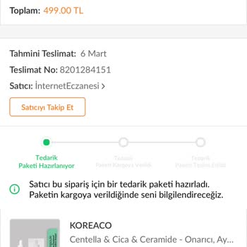 E-interneteczanesi.com Trendyol'dan Alınan Ürün Teslimatı Sorunu