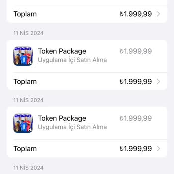 Top Eleven Uygulamada Şahsıma Ait Olmayan Alışverişten Dolayı Mağdurum
