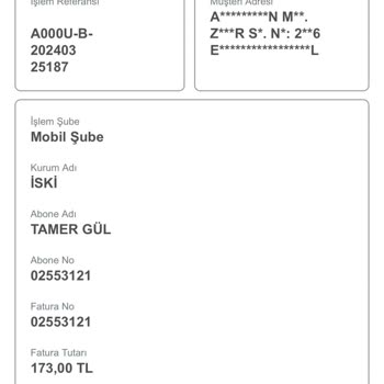 İBB - İstanbul Büyükşehir Belediyesi Ödenen Su Borcunun Hala Borç Gözükmesi