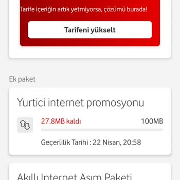 Vodafone İnternetim Bitmeden İzinsiz Fazladan İnternet Yüklemesi