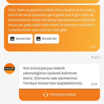 Trendyol İsviçre Saat 3 ATM Diye Sattığı Ürün Su Aldı