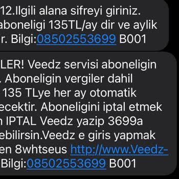 Veedz-tr.com Veedz Abonelik Şikayeti