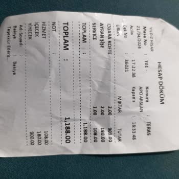 Yıldız Hisar Tesisleri Fahiş Bedel Ayrıca Hizmet Bedeli Ödettiler.