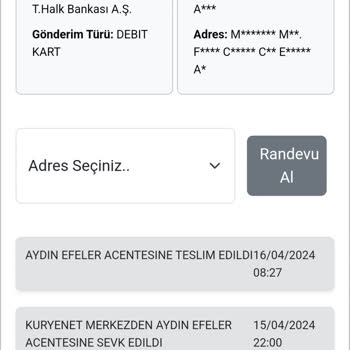 Halkbank Kredi Kartım7gündür Kargoda.
