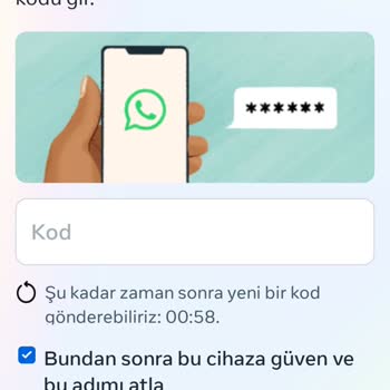 Facebook WhatsApp'a Kod Gelmiyor