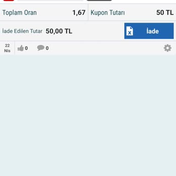 Nesine İade Edilen Kupon