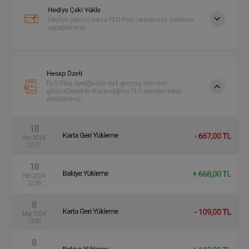 FLO Ayakkabı Nays Hesabımdan FLO Cüzdana 500 TL Yükledim Ama Param Görünmüyor