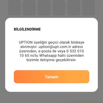 UPTION Bloke Edildi Sebebi Bile Belli Değil