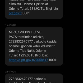 PTT Kargo Kargomun Evime Teslim Edilmemesi